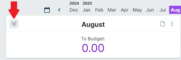 Unexpanded Budget header